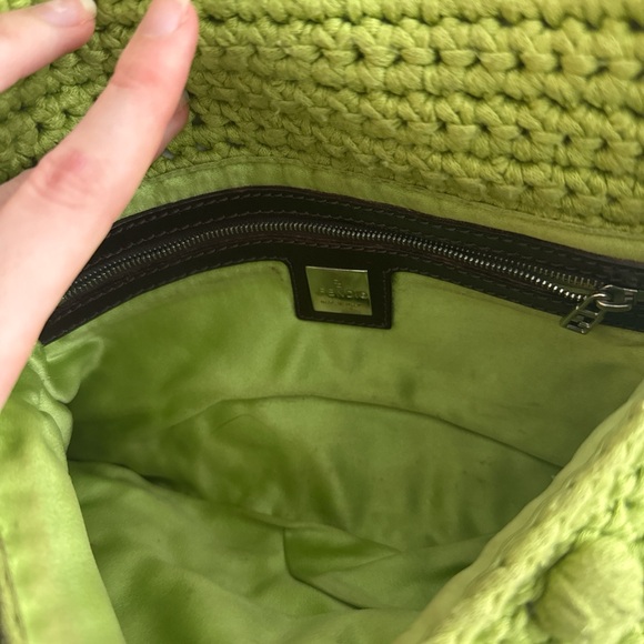 Fendi 2000’s Green Crochet Baguette - Picture 5 of 5